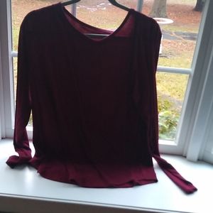 Red long sleeve top